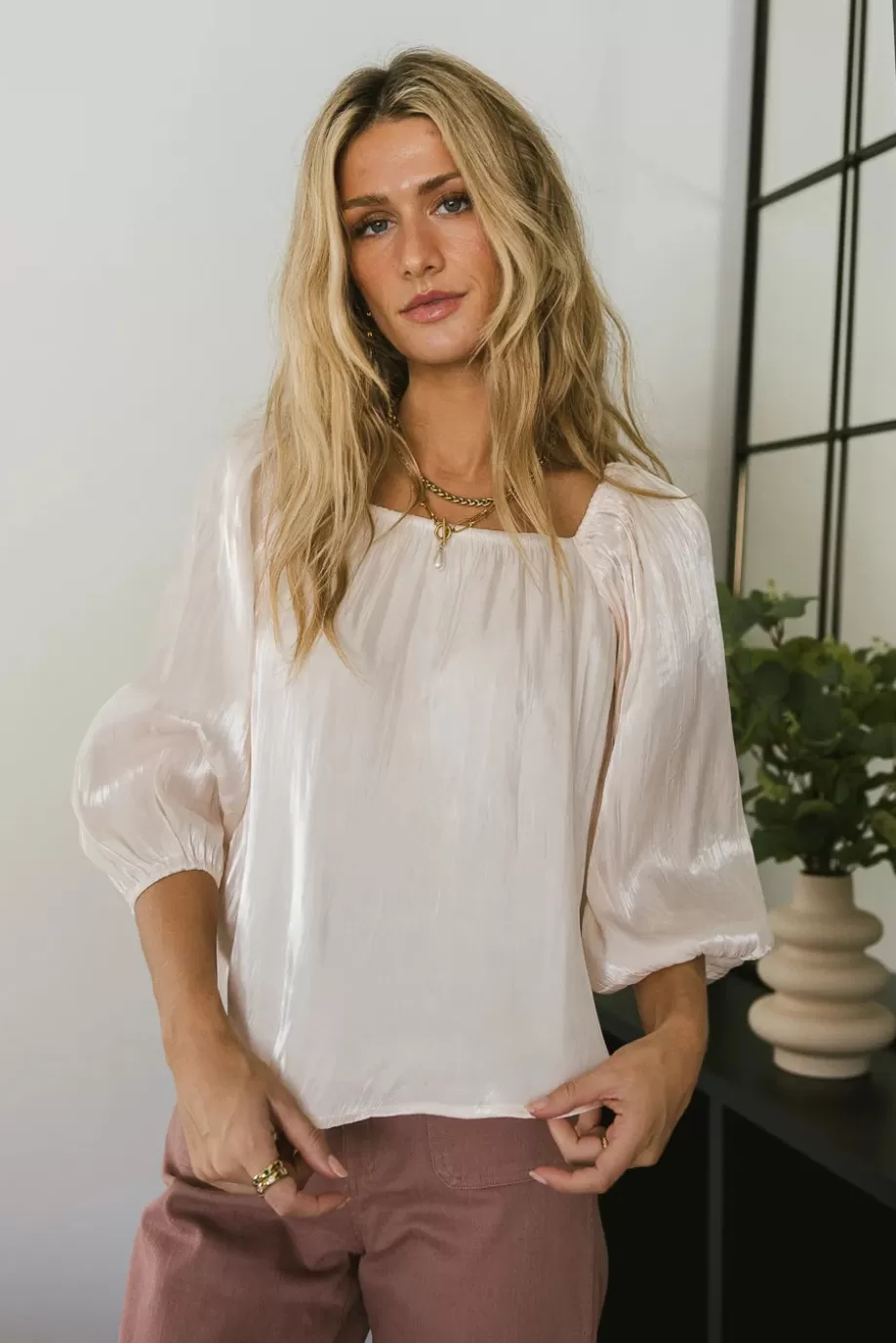 Fashion Stevie Plisse Blouse in BLOUSES | BLOUSES
