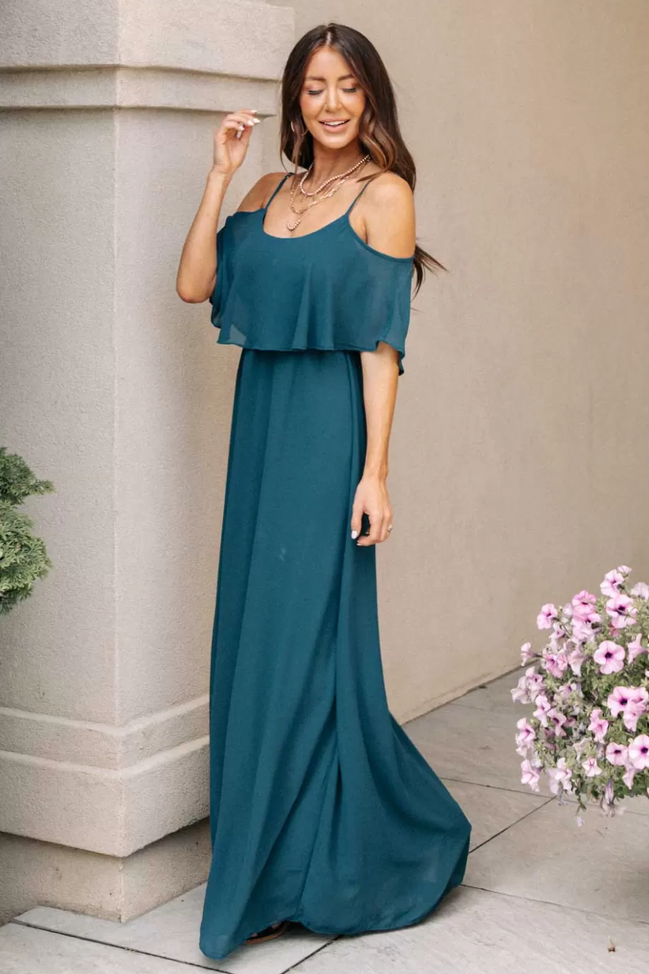 Cheap Toni Off The Shoulder Maxi Dress in - FINAL SALE MAXI DRESSES