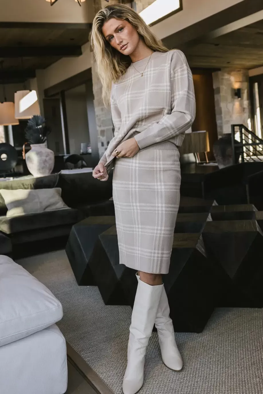 Hot Valeria Plaid Sweater - FINAL SALE SWEATERS | SWEATERS