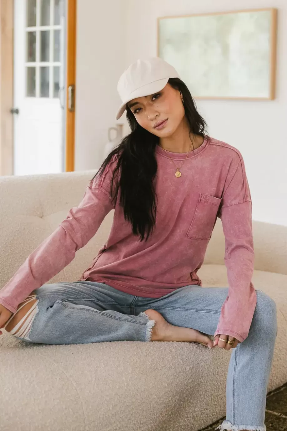 Outlet Washed Oversized Knit Top in - FINAL SALE TEES & TANKS | TEES & TANKS