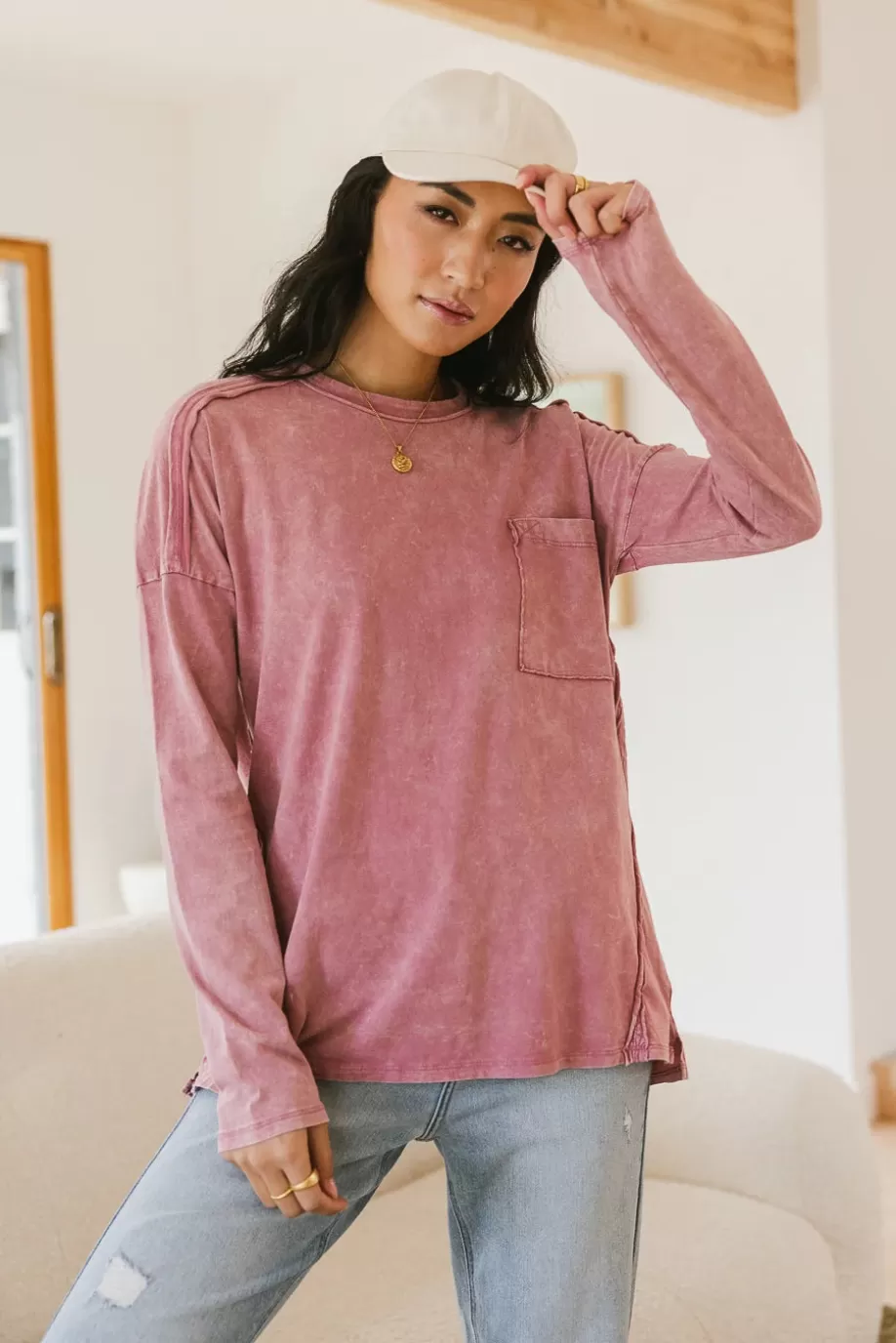 Outlet Washed Oversized Knit Top in - FINAL SALE TEES & TANKS | TEES & TANKS