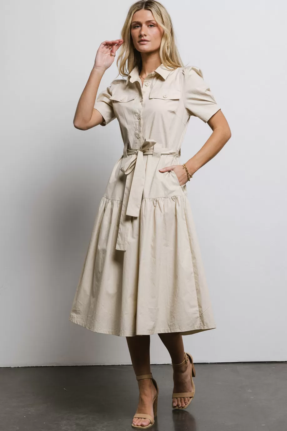 Outlet Women's Britta Poplin Dress in MIDI DRESSES | DRESSES