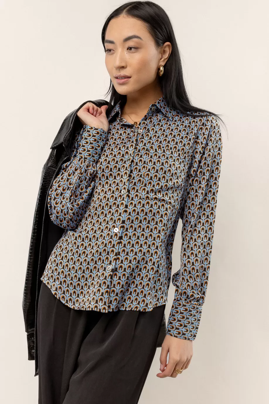 Flash Sale Yara Printed Button Up - FINAL SALE BUTTON DOWN